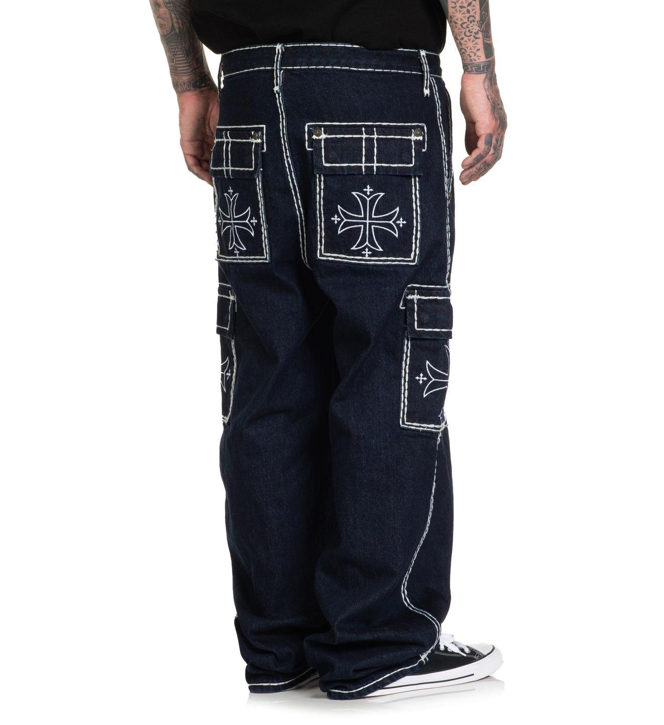 Wide Leg Cargo Jeans Male Product Image
