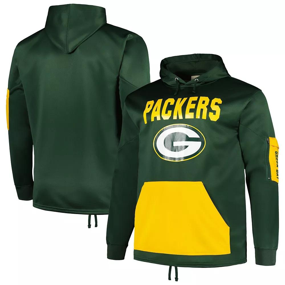 Men's Fanatics Branded Green Green Bay Packers Big & Tall Pullover Hoodie, Size: 2XB Product Image