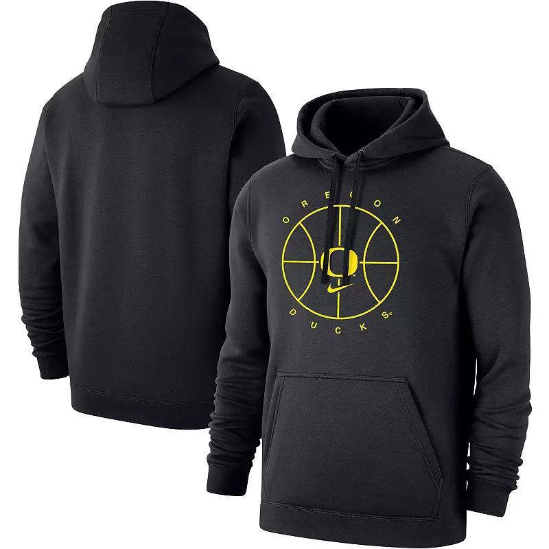 Men's Nike Black Oregon Ducks Basketball Icon Club Fleece Pullover Hoodie,  Product Image