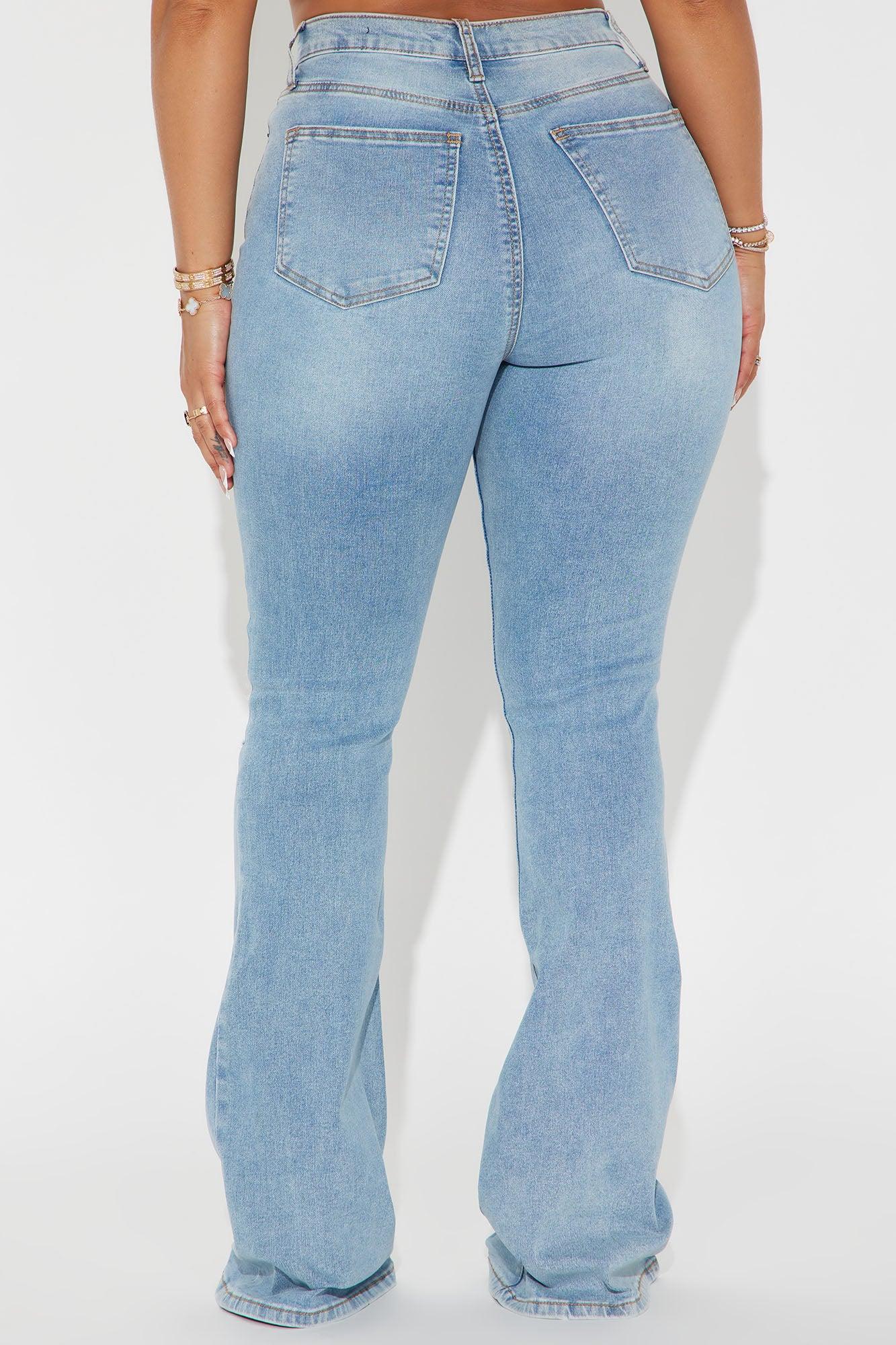 It's Apparent Stretch Flare Jeans - Medium Wash Product Image