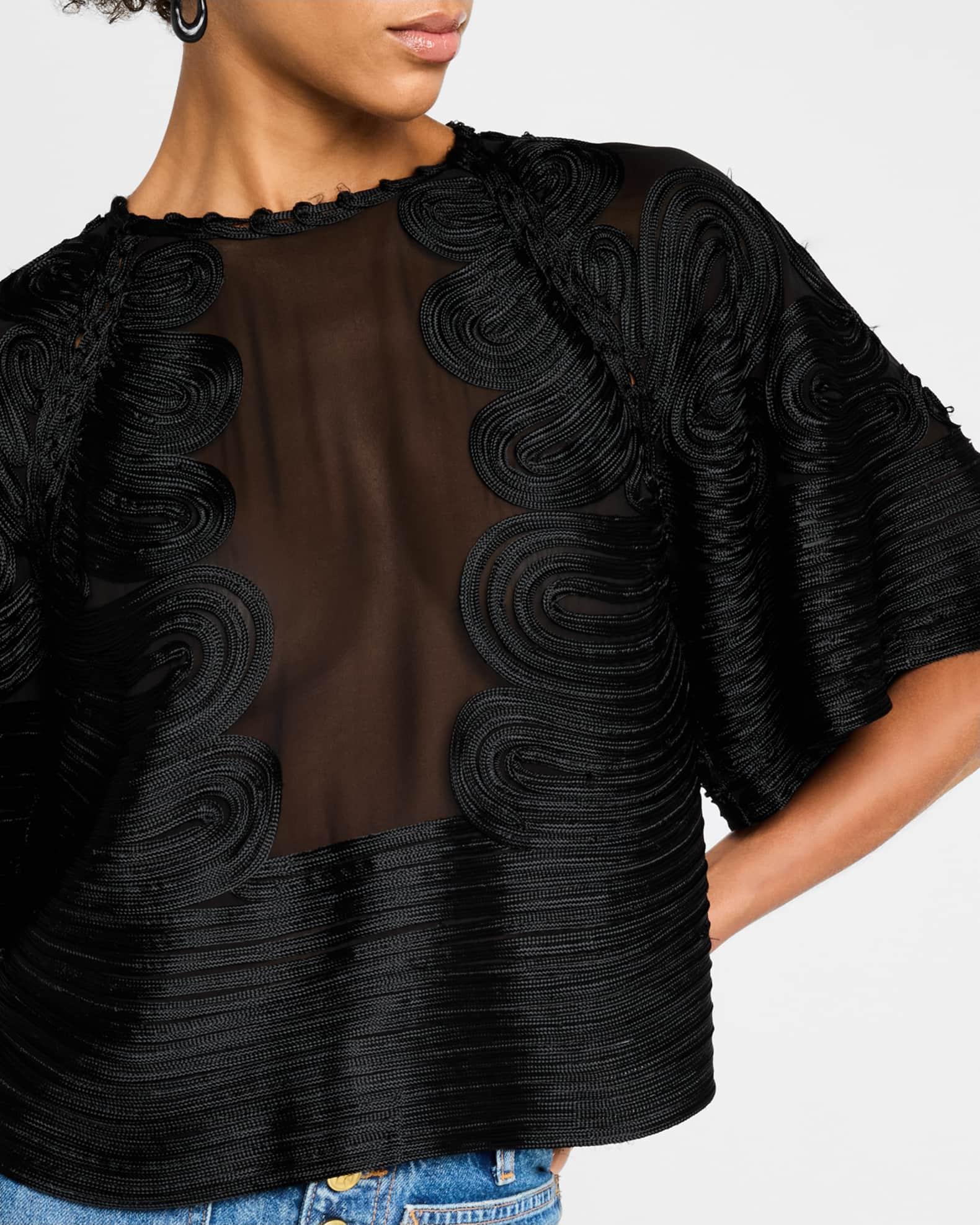 Marlo Textured Silk Blouse Product Image