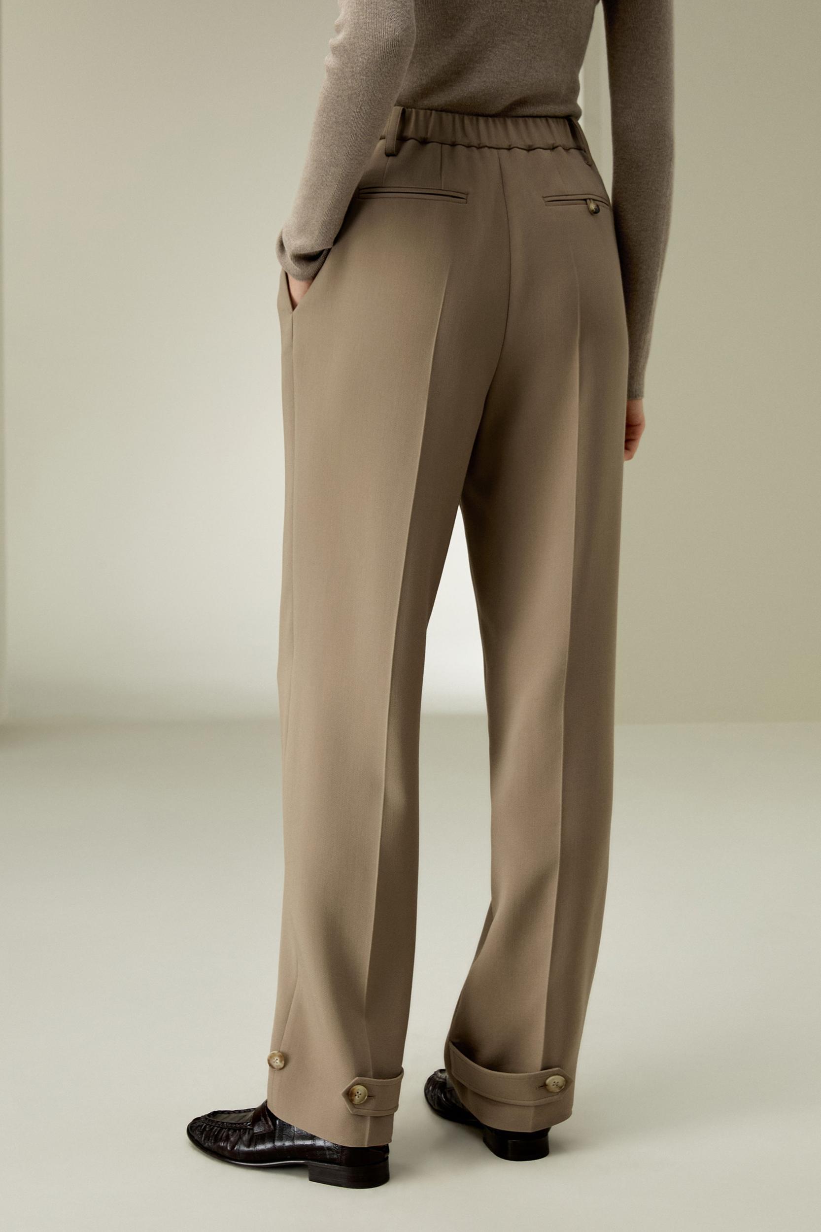 LILYSILK Wool Silk Blend Pants - for Women - Black Silk Wool - Chic and Cosy Wide Leg Pants 12 Product Image