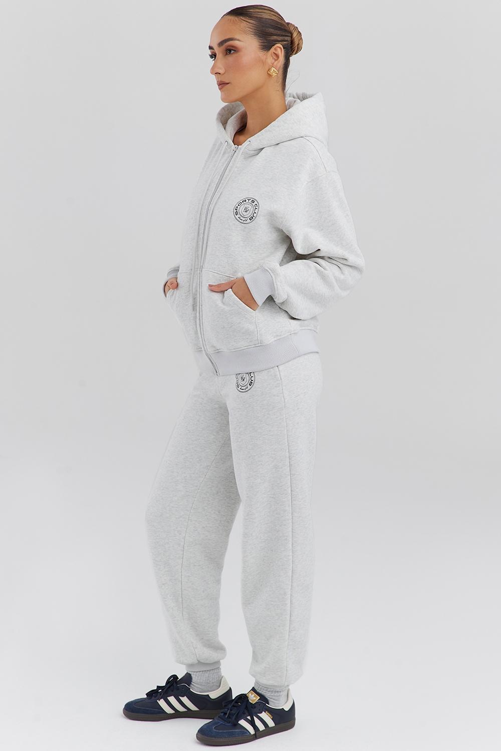 Coast  light grey marl fleece back jogging trousers Product Image