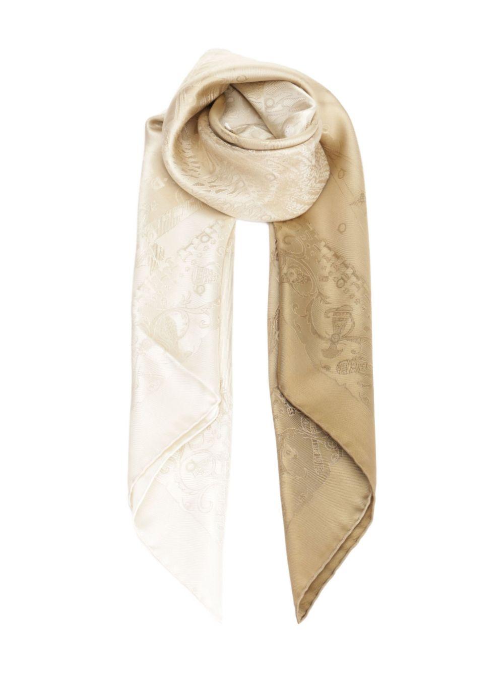 damask-pattern silk scarf Product Image