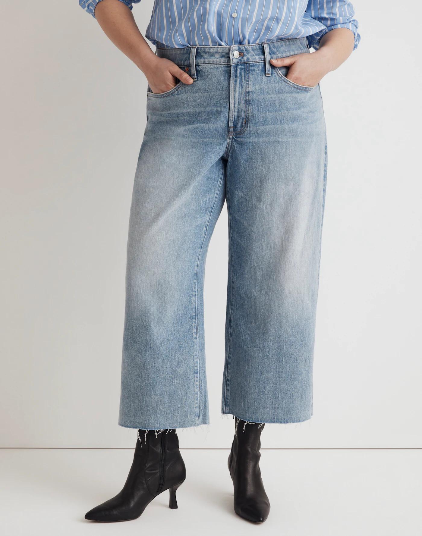 The Plus Perfect Vintage Wide-Leg Crop Jean Product Image