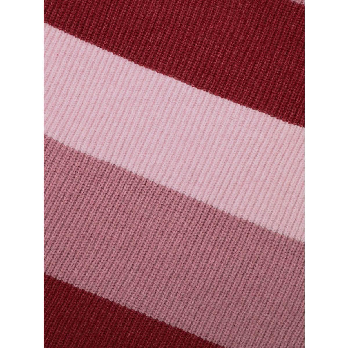 Plus Size Supersoft Essentials Color Block Drop Shoulder Pullover RedViolet Women Casual Loose Long Sleeve V-neck Everyday Pullovers BloomChic 18-20/2X Product Image