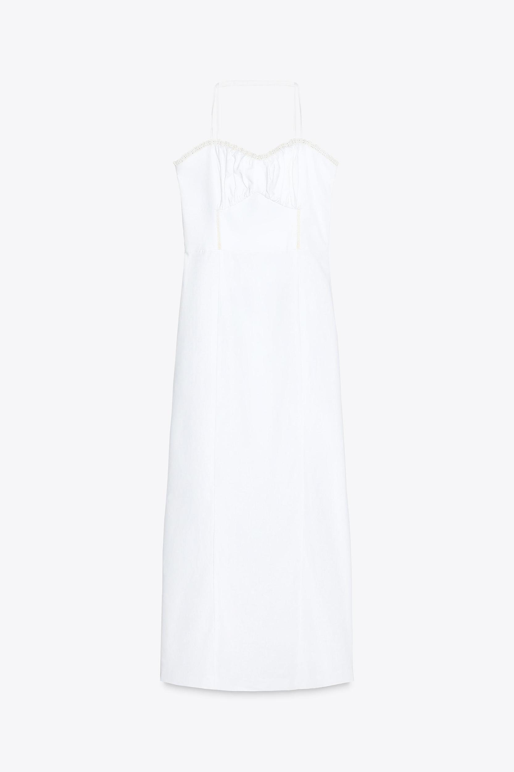 LINEN CORSET MIDI DRESS Product Image