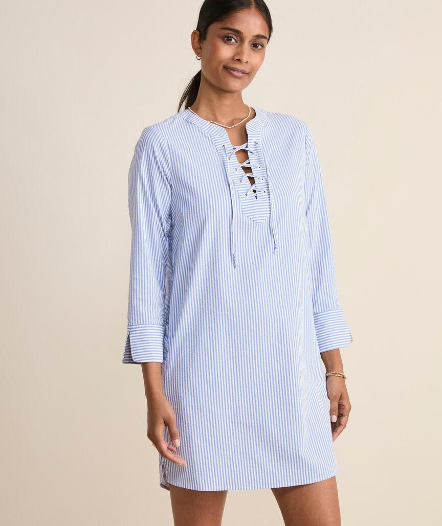 Harbor Lace-Up Dress Product Image