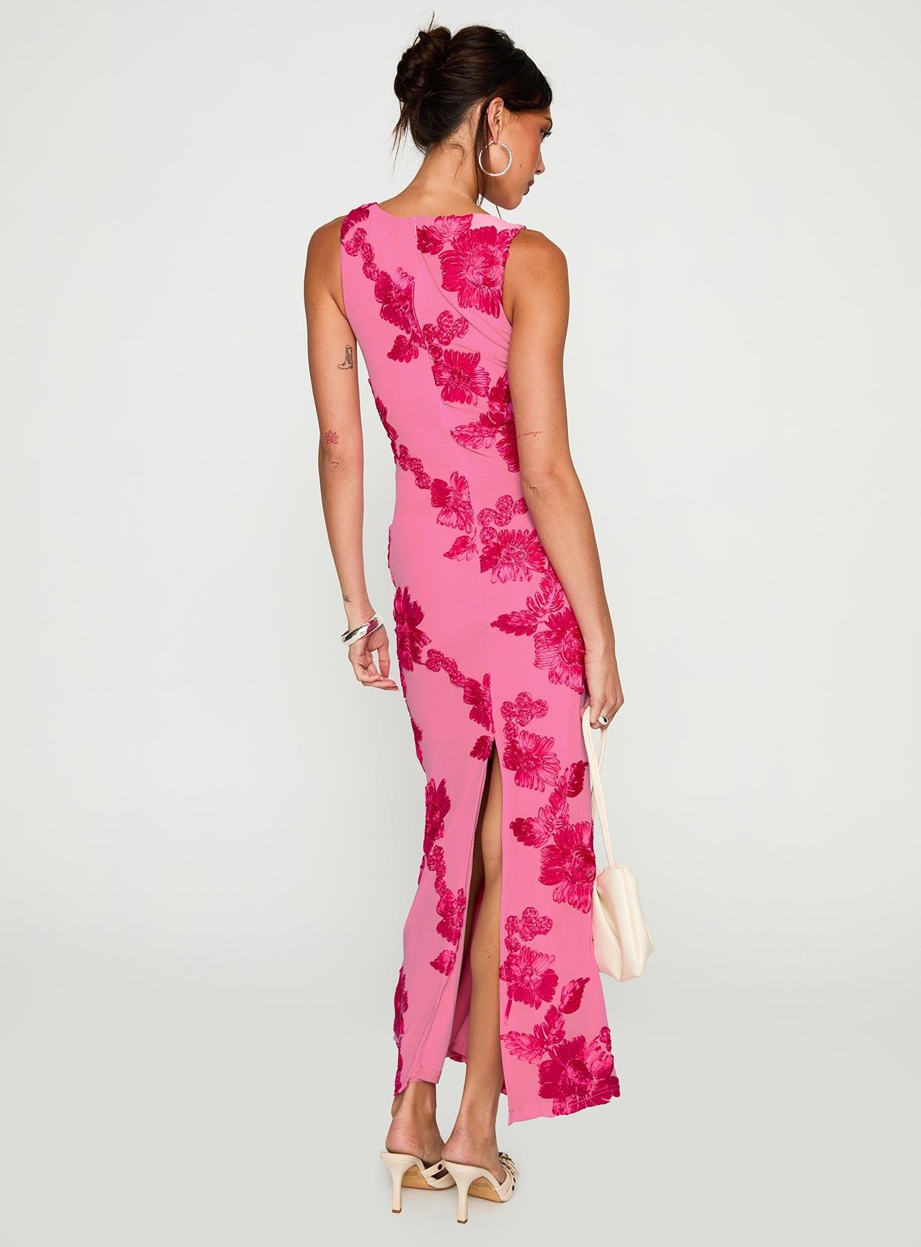 Fionna Floral Maxi Dress Pink Product Image