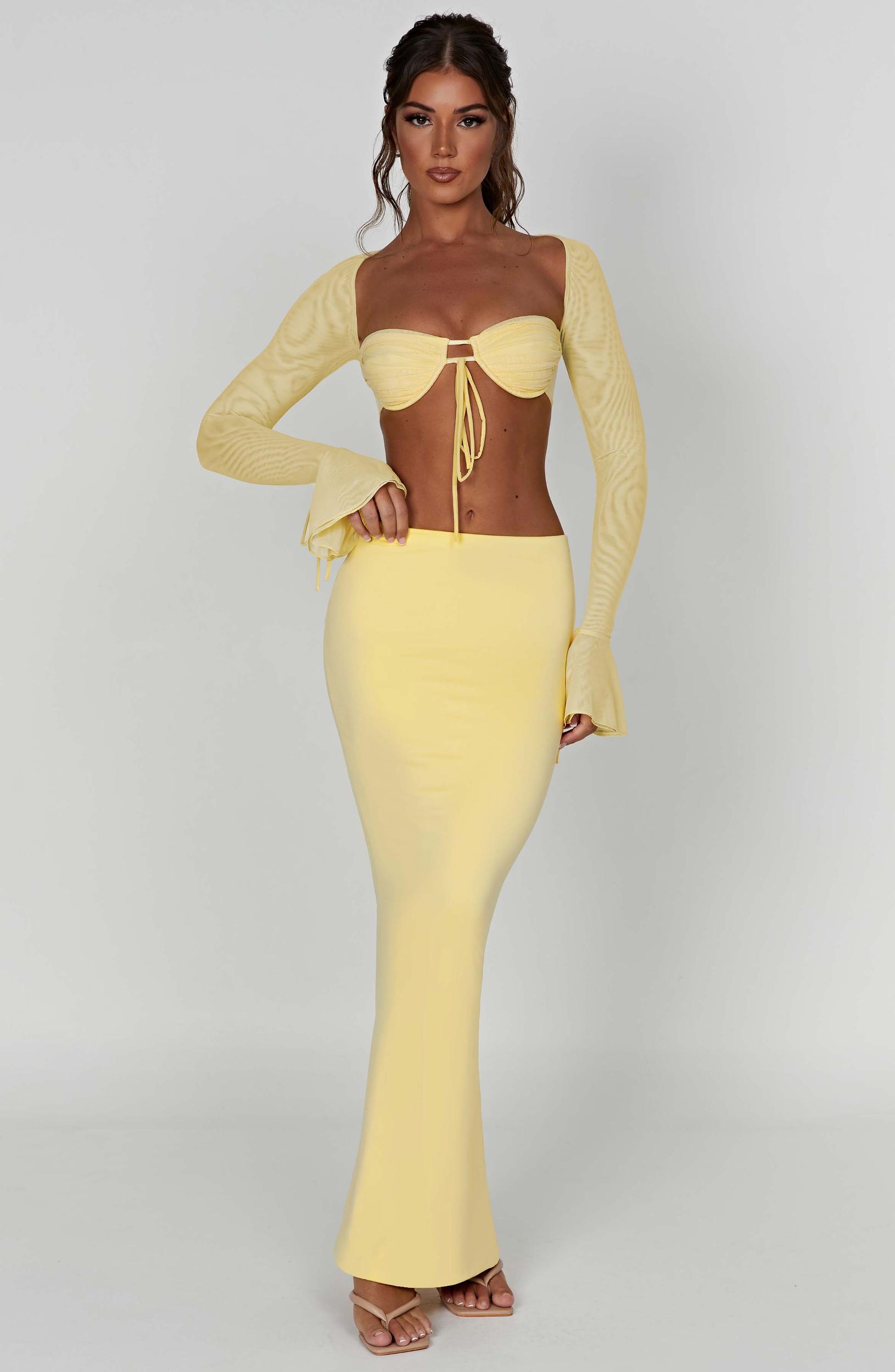 Astrid Maxi Skirt - Lemon Product Image