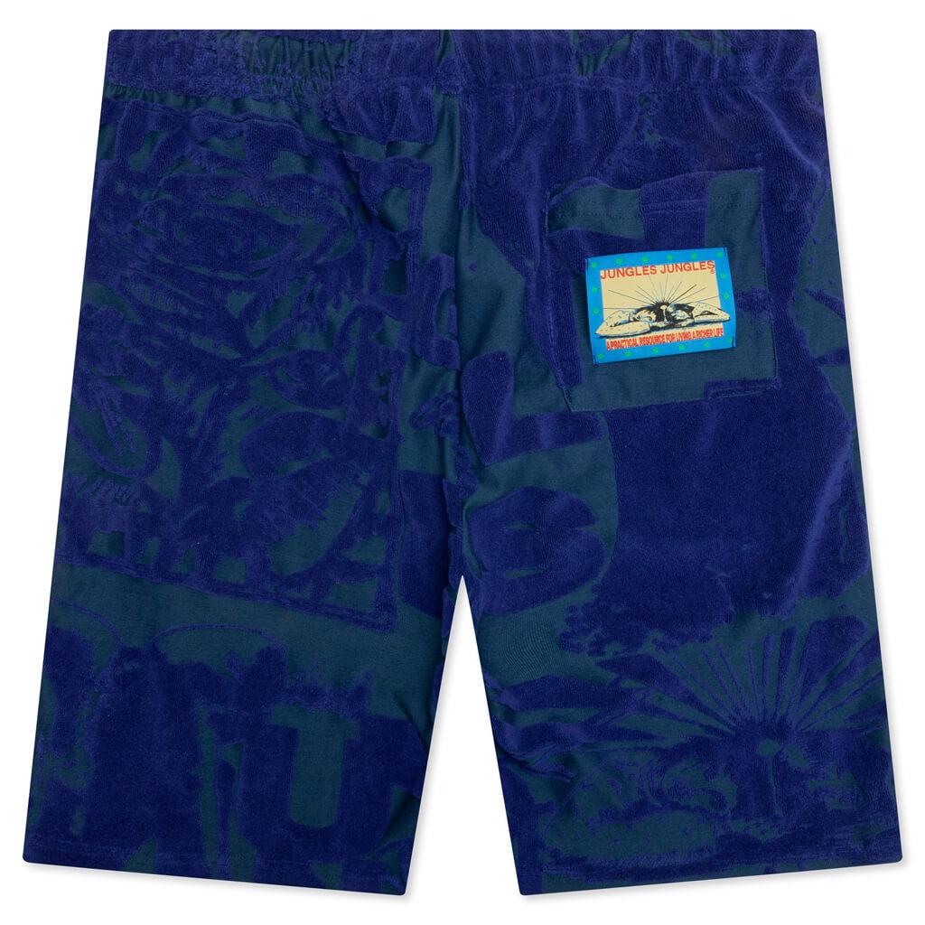 Terry Towelling Short - Blue/Green Male Product Image
