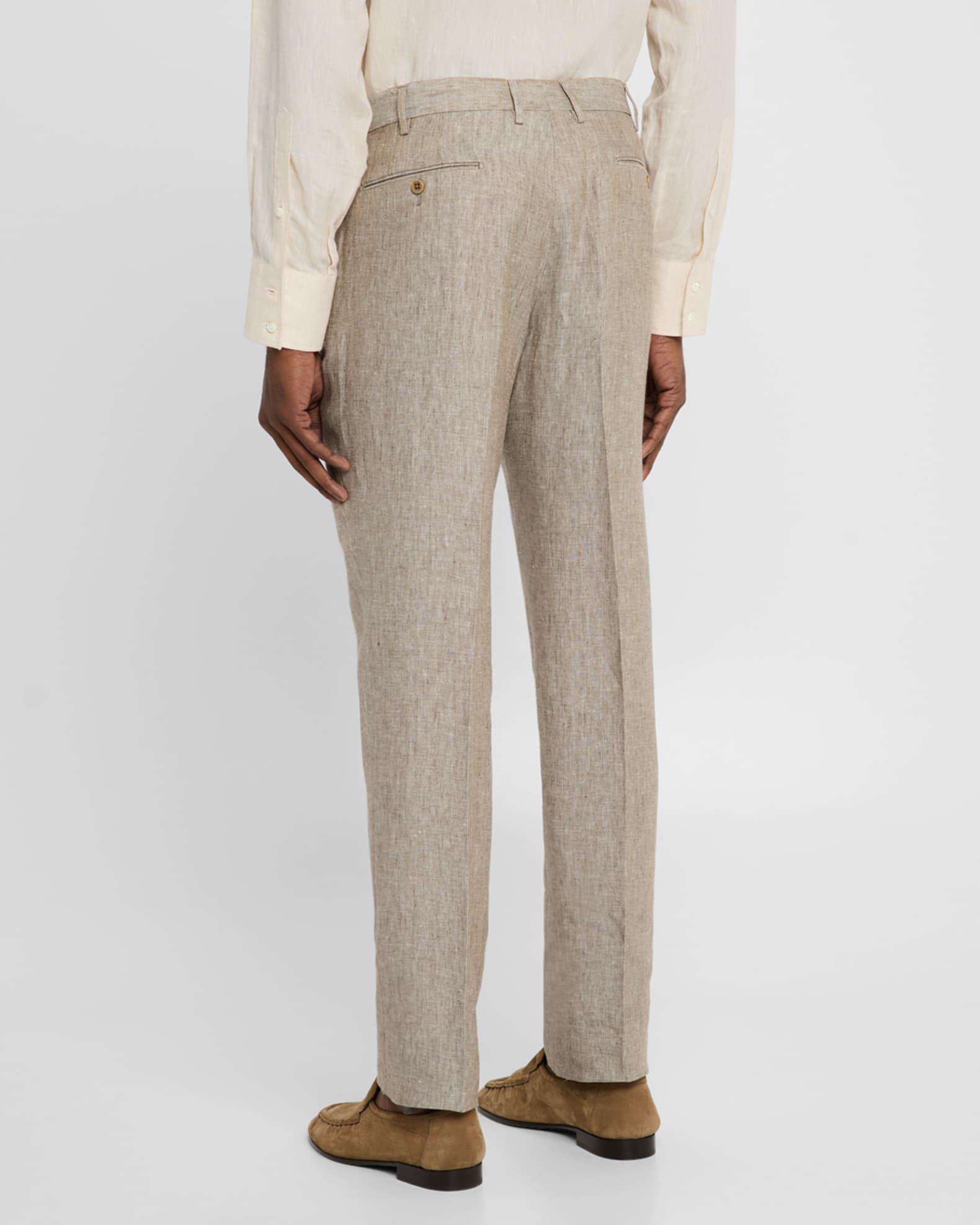 Men's Parker Linen Flat-Front Pants Product Image