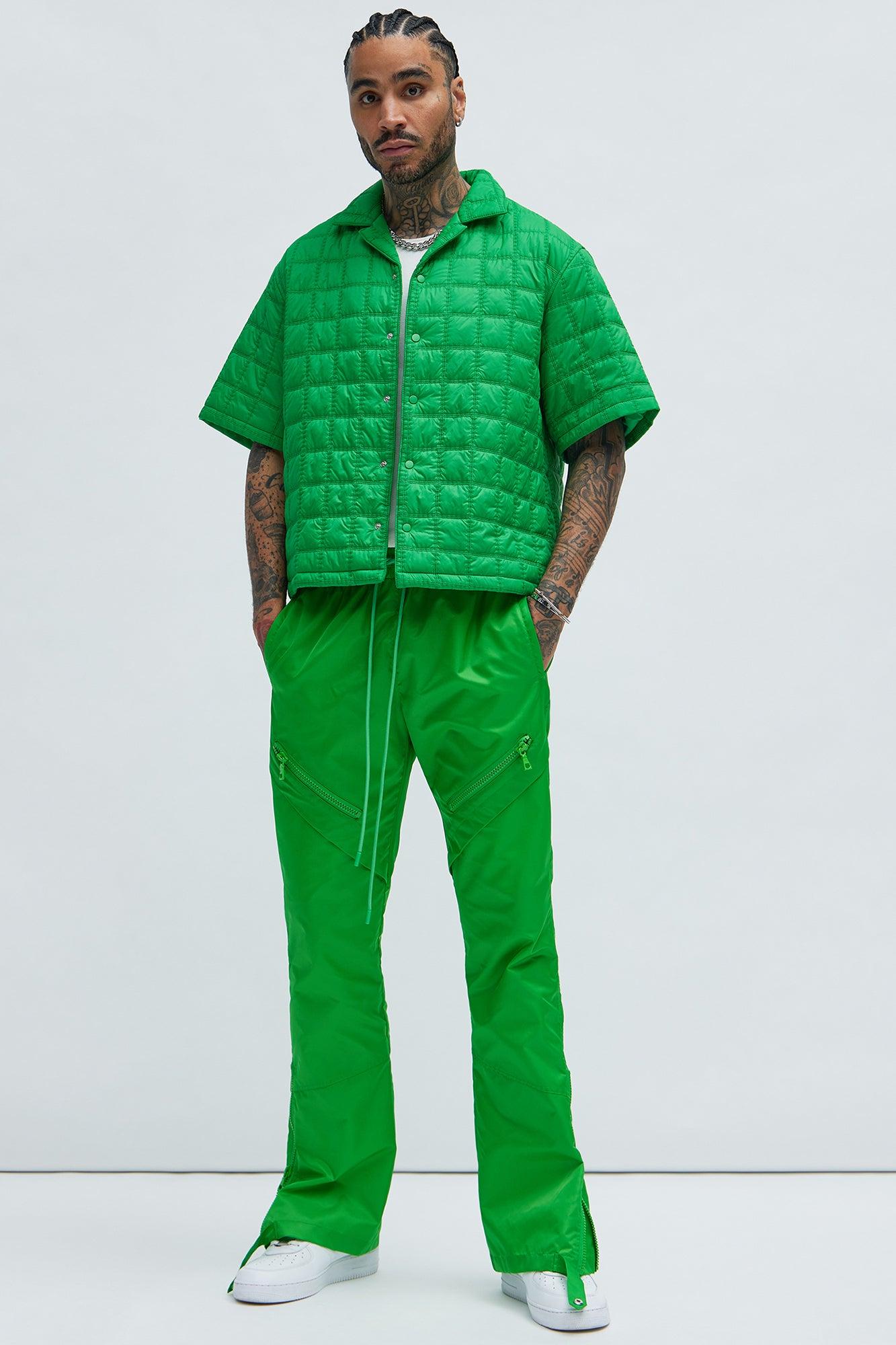 Othello Quilted Nylon Shirt - Green Product Image