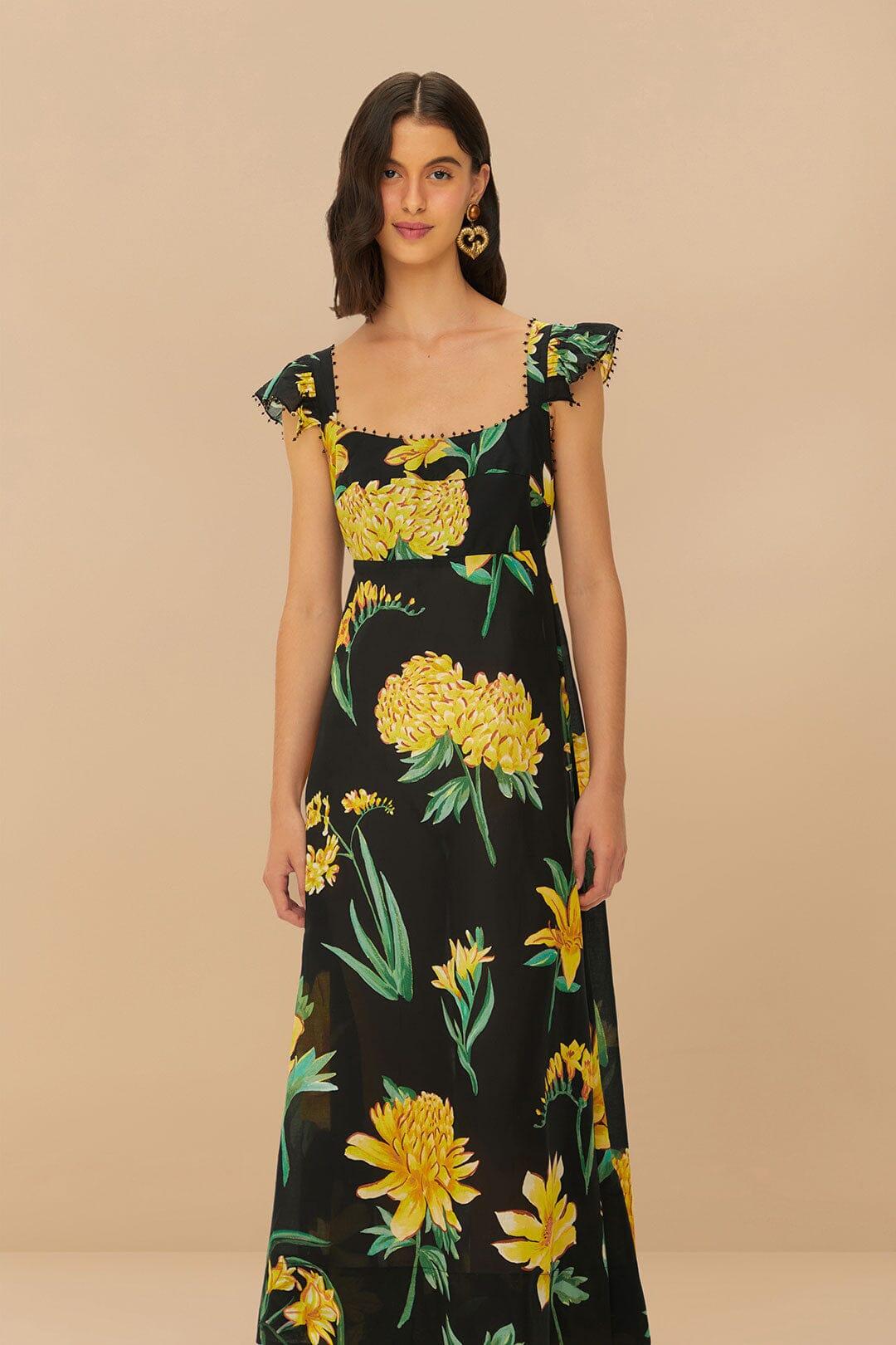 Black Alice Flowers Maxi Dress Product Image