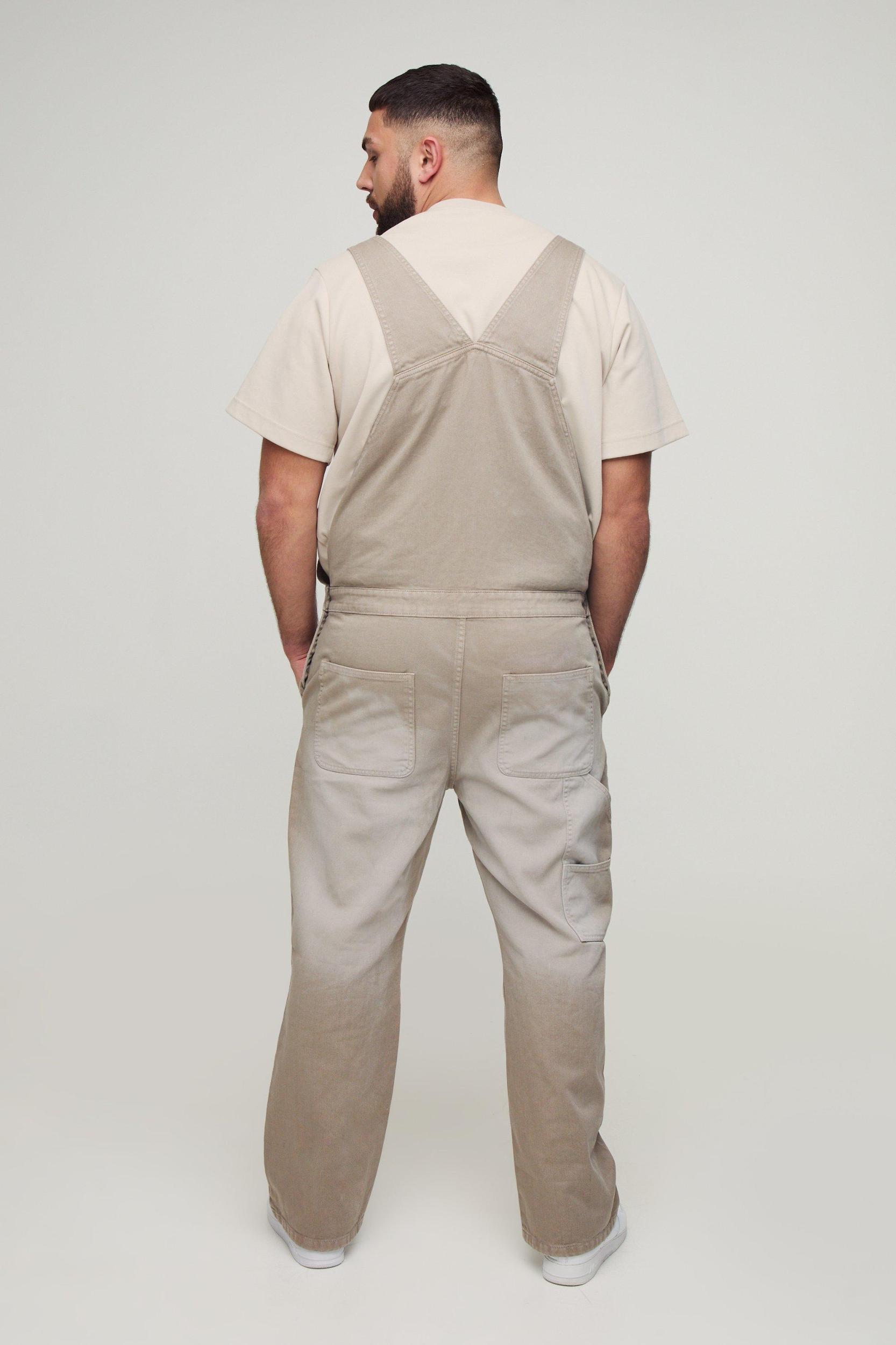 Plus Straight Leg Dungaree | boohooMAN USA Product Image