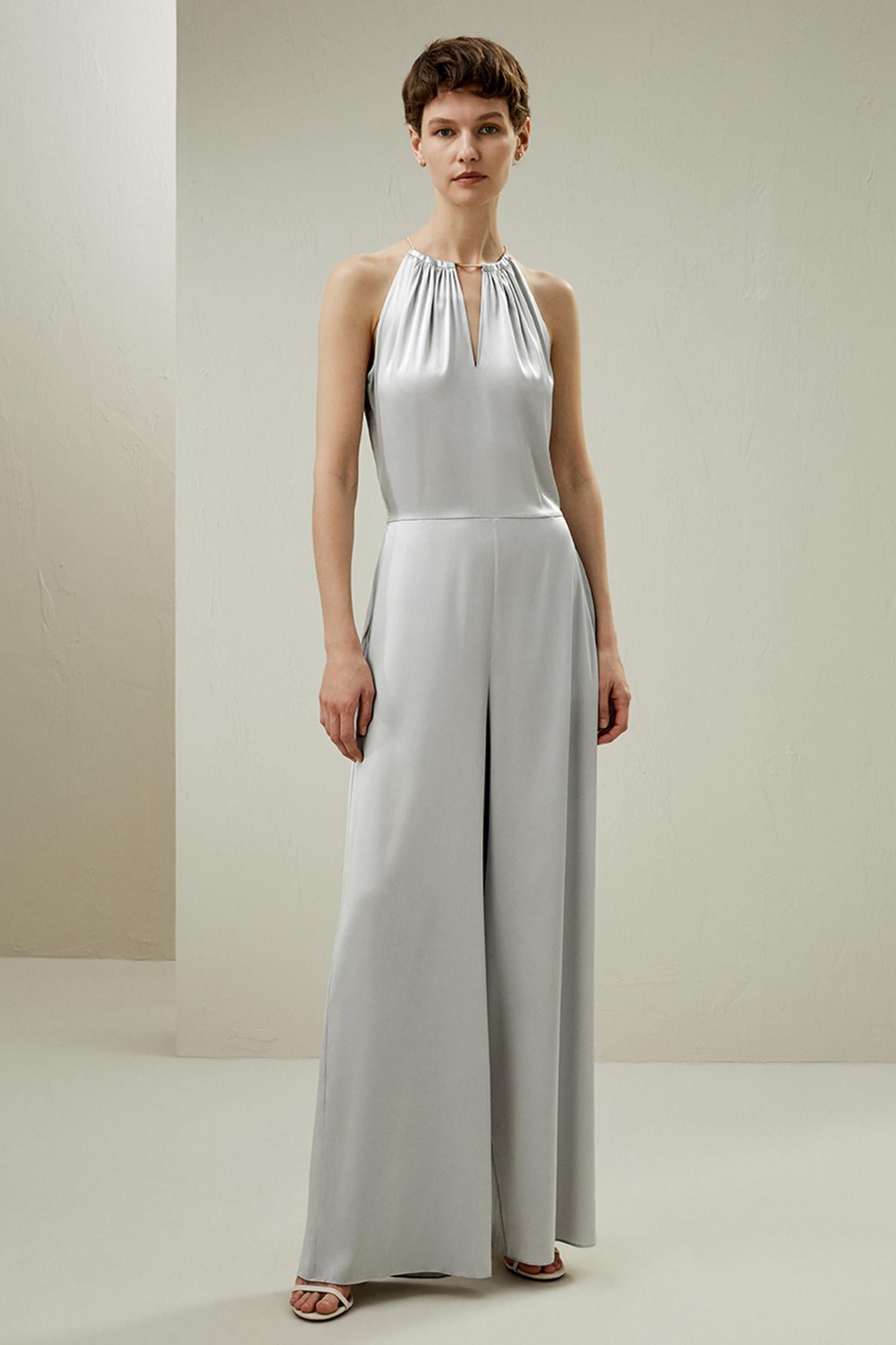 Halter Neck Wide Leg Jumpsuit Product Image