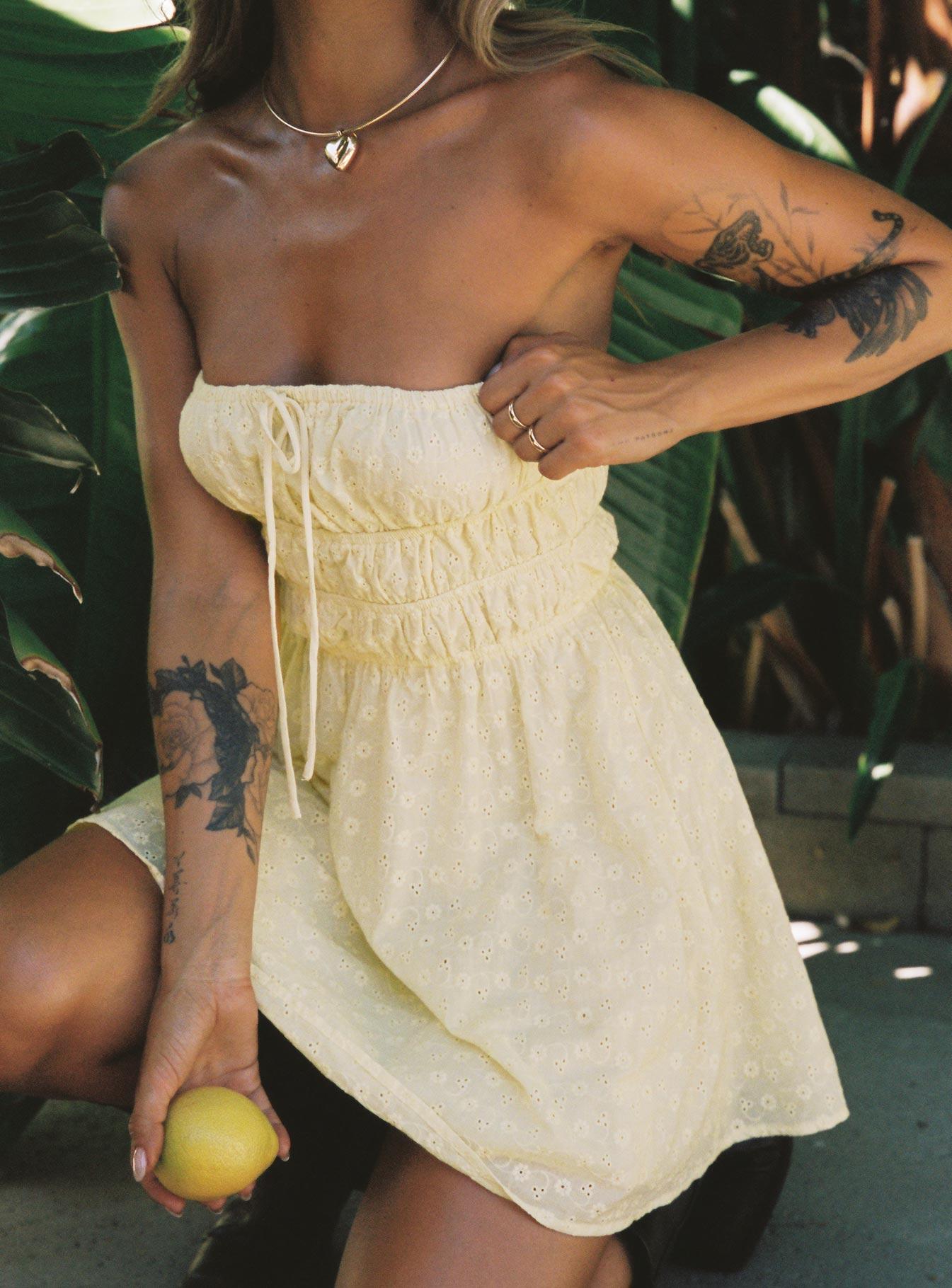 Nnarlia Mini Dress Lemon Product Image