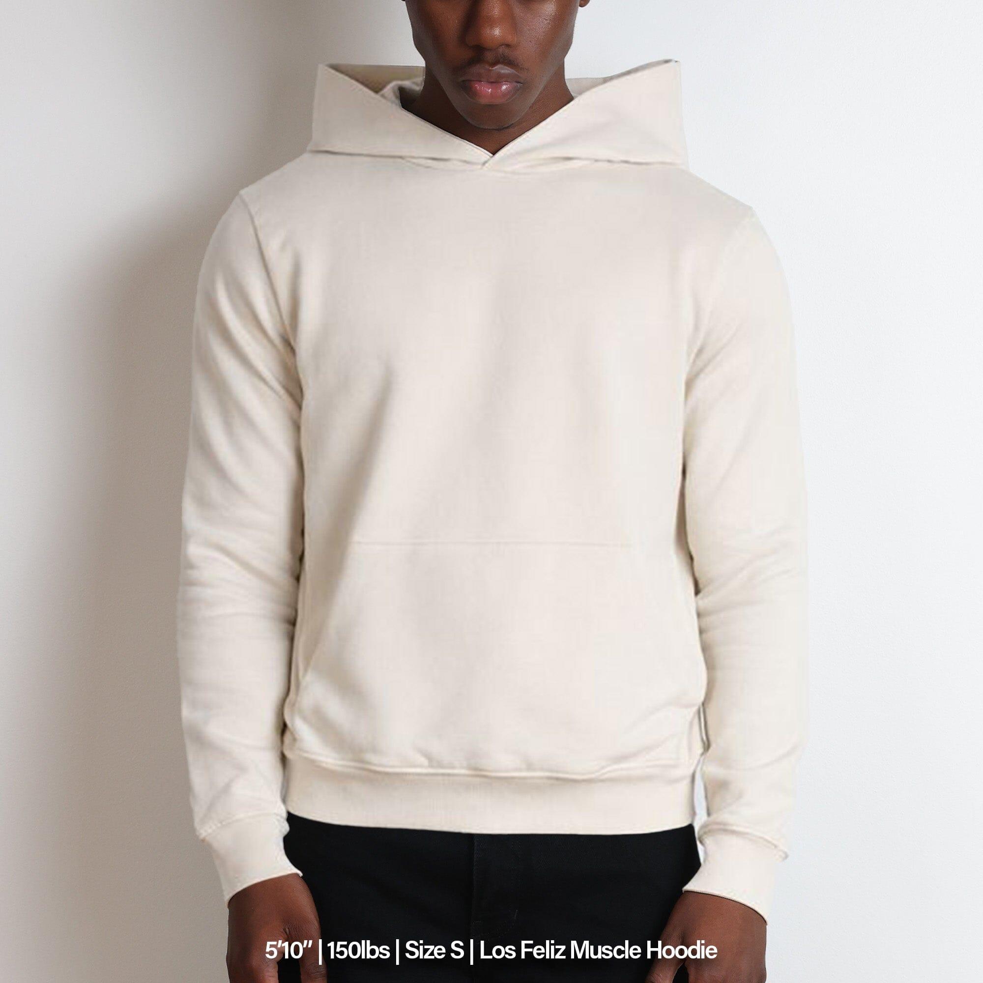 Los Feliz Crop Muscle Hoodie | Fitted Male Product Image