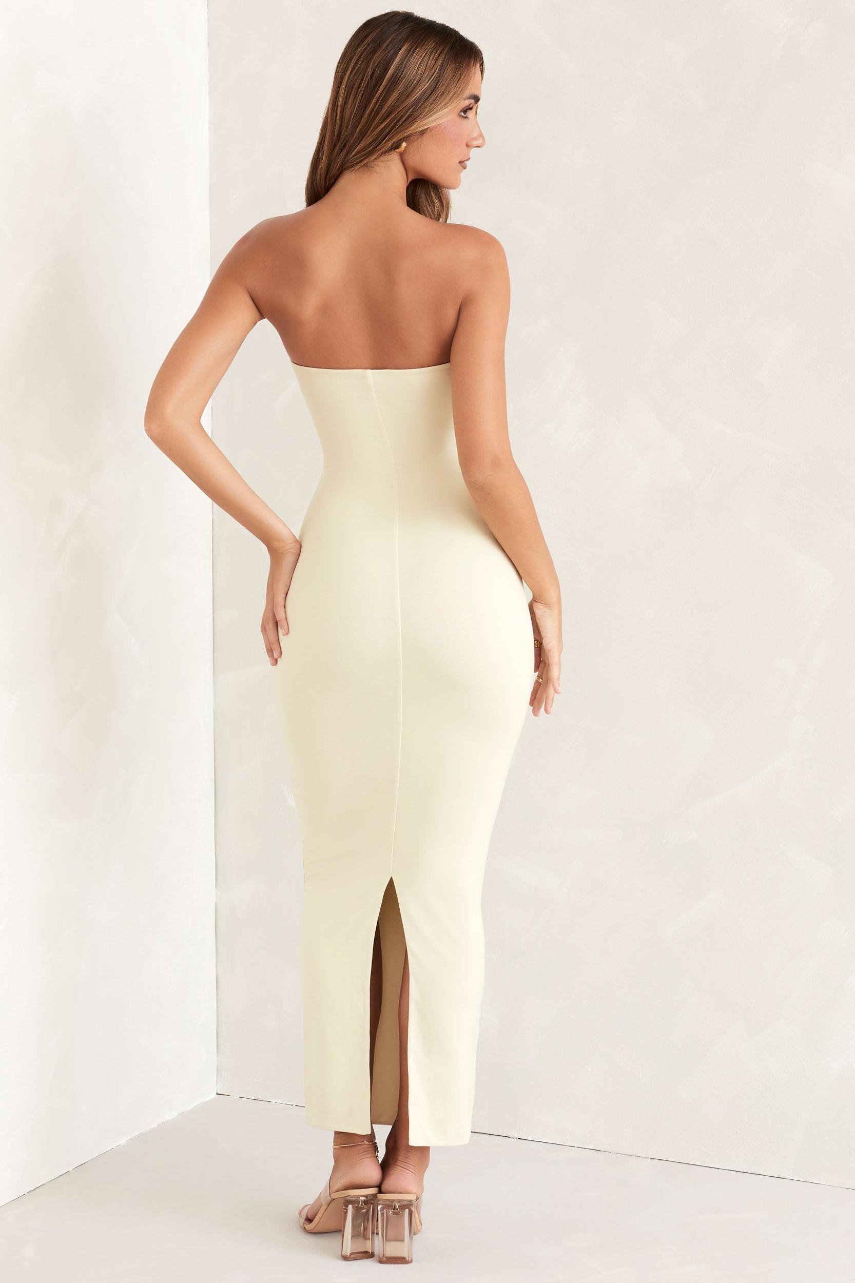 Bandeau Maxi Dress in Ivory Product Image