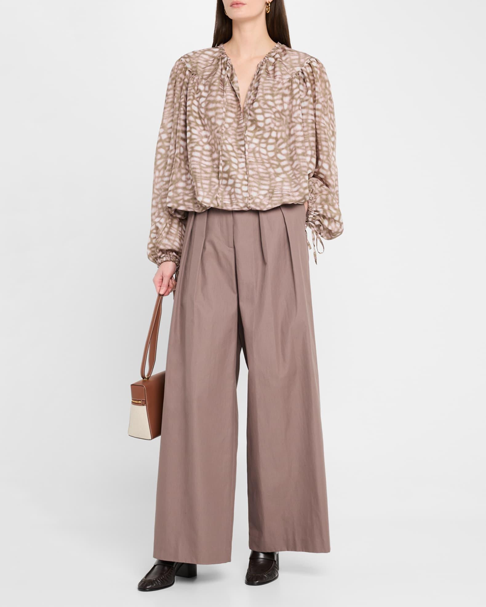 Pamplona Pleated Wide-Leg Pants Product Image