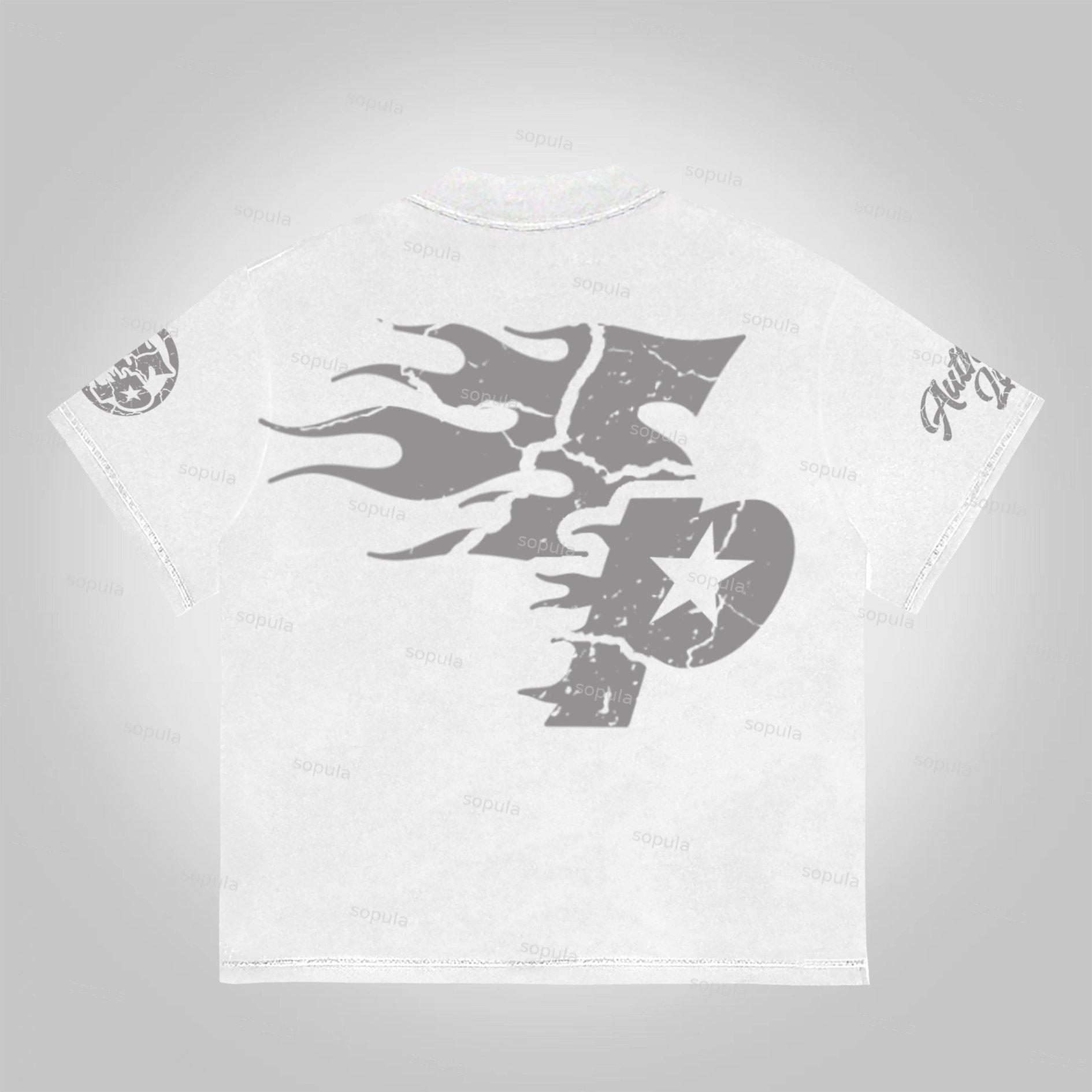 Sopula Studio Real Wise Vintage Print Pattern Cotton T-Shirt Product Image