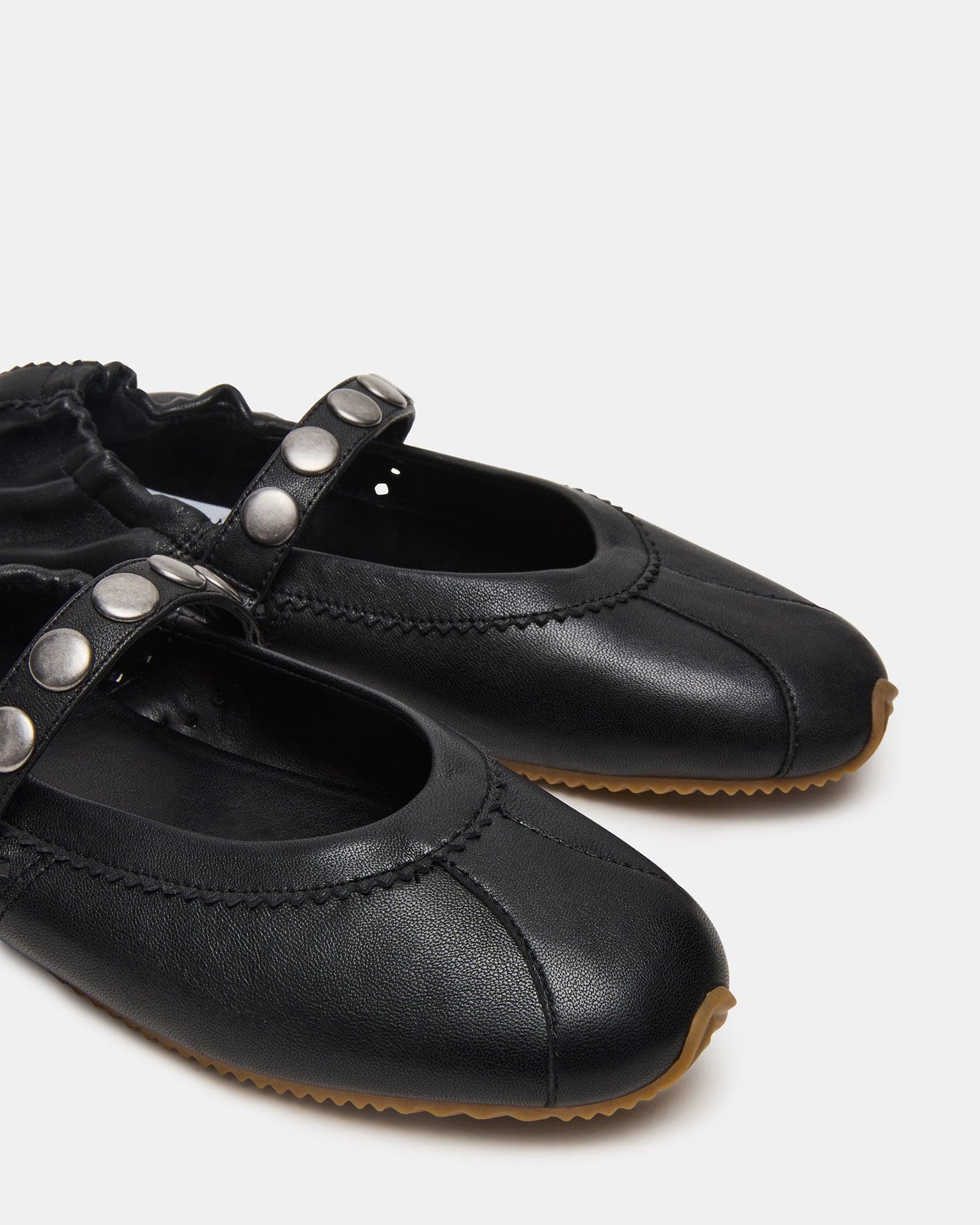 ANAYA BLACK LEATHER STUDS Female Product Image