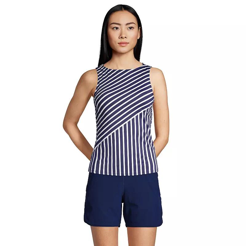 Women's Lands' End D-Cup UPF 50 High Neck Tankini Swimsuit Top,  Product Image