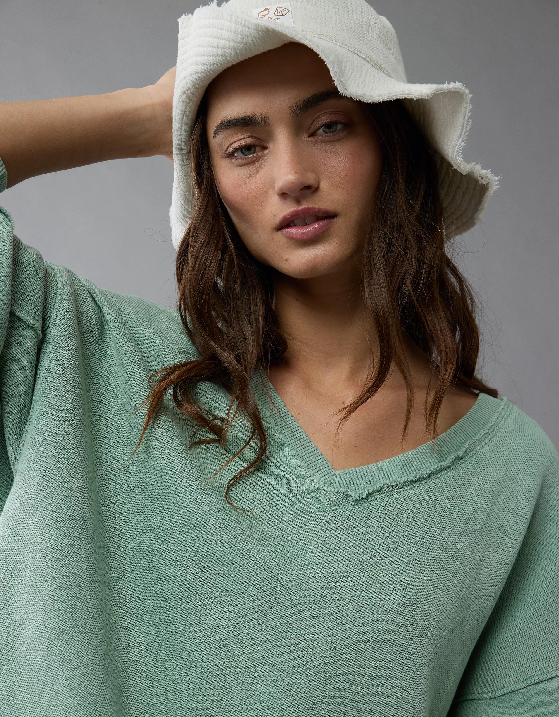 AE Saltwash Double V-Neck Sweatshirt Product Image