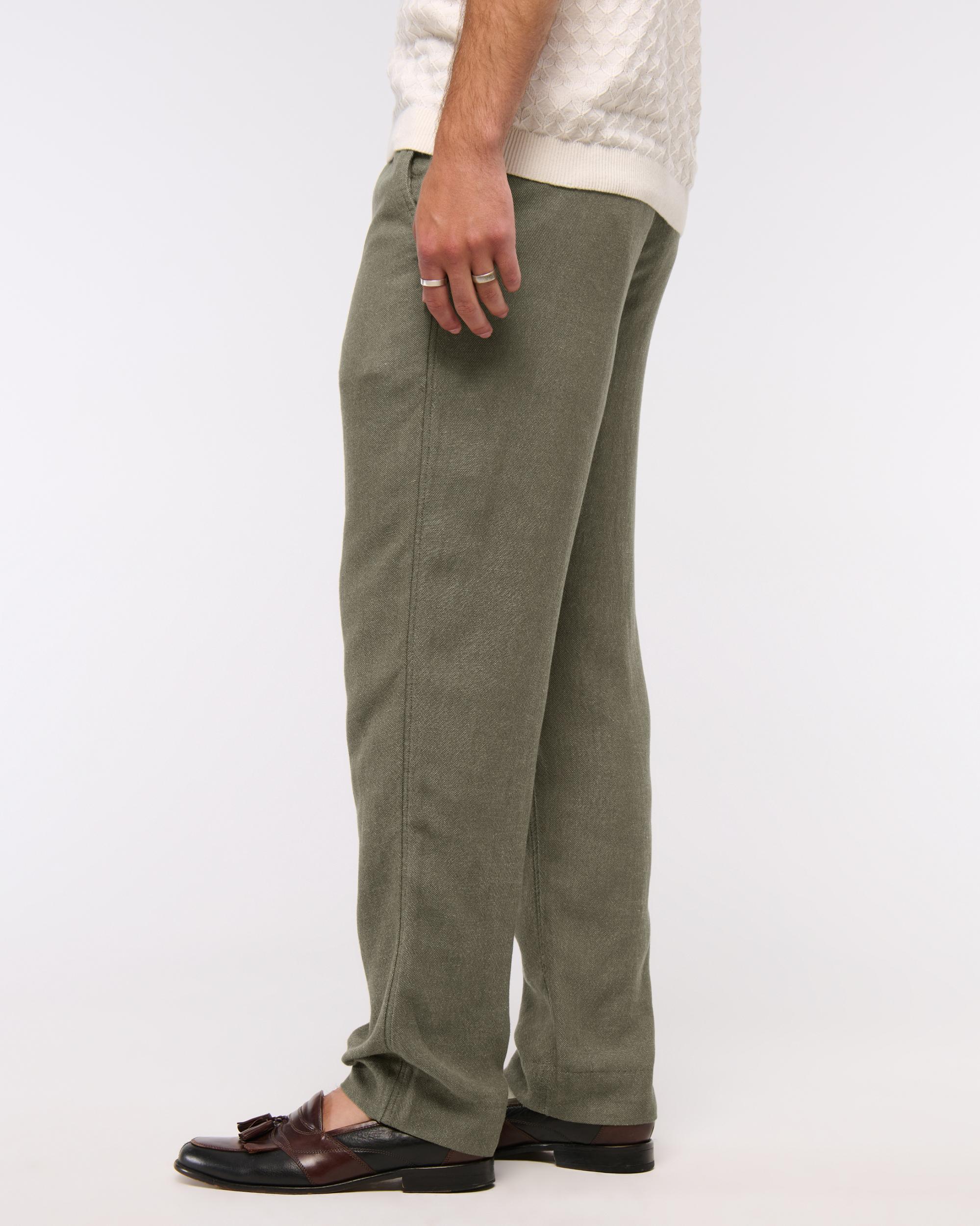 Loose Tailored Linen-Blend Pull-On Pant Product Image