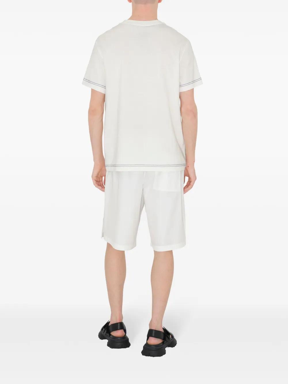 logo-embroidered organic cotton T-shirt Product Image