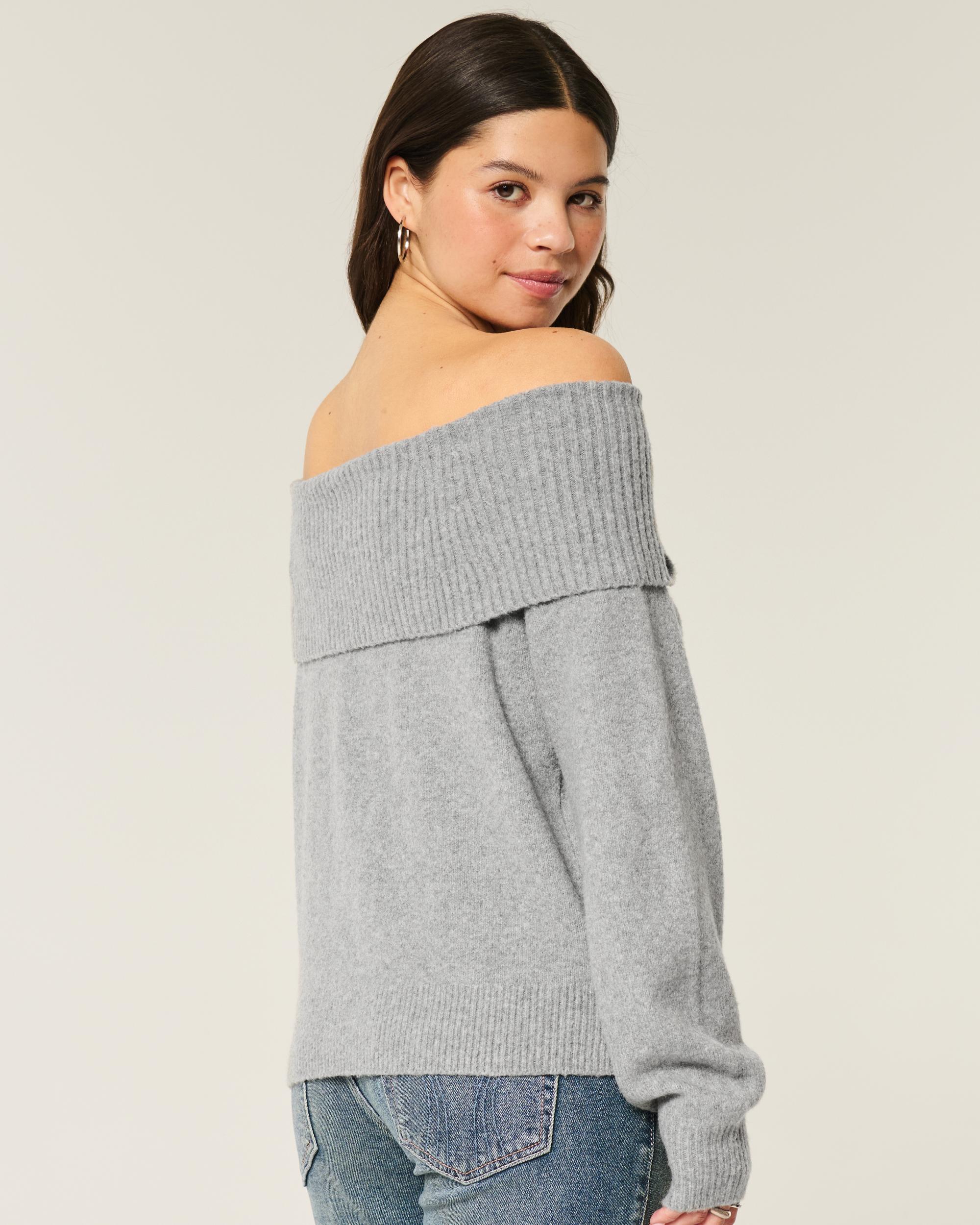 Hollister Comfy Cloud Off-the-Shoulder Twist Sweater Product Image