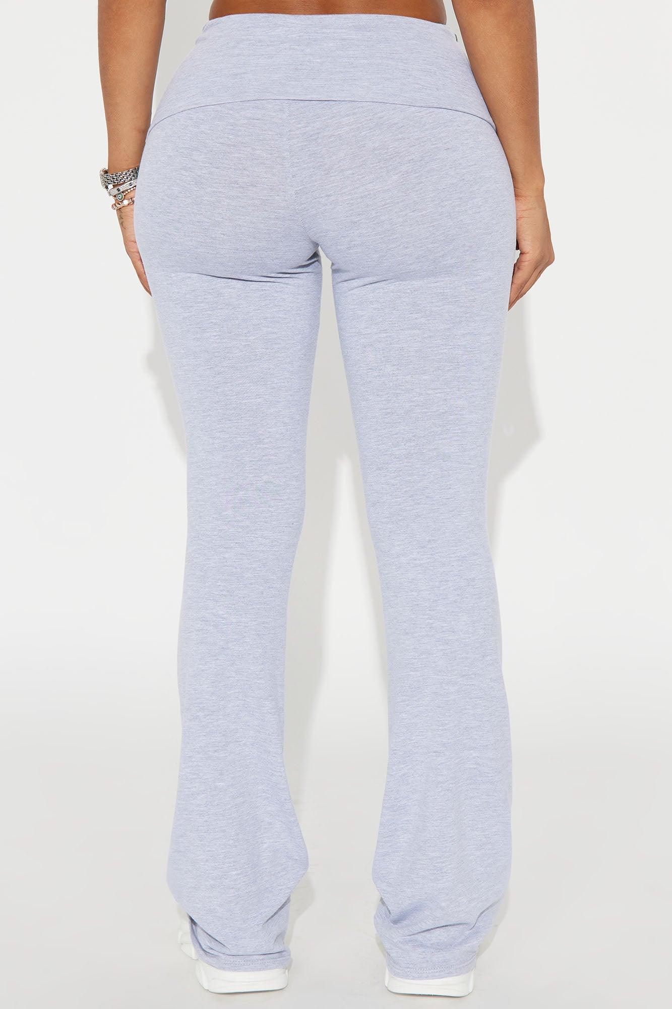 Adriana Foldover Flare Pant - Heather Grey Female Product Image