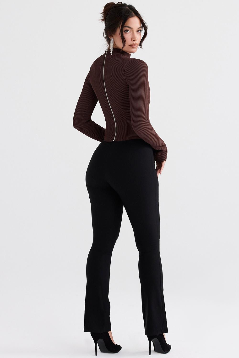 Georgina  cocoa knitted corset Product Image