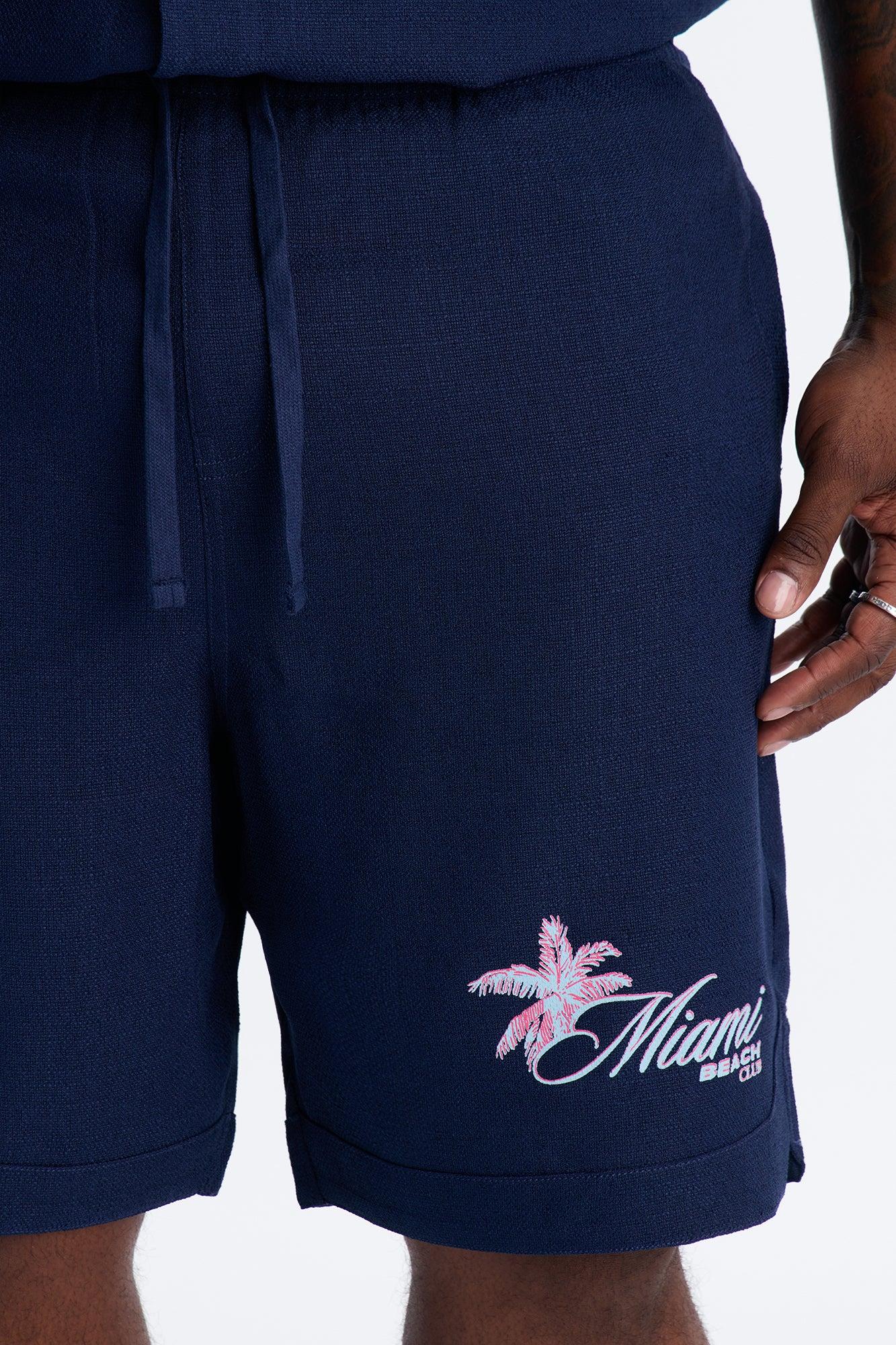 Relaxed Miami Beach Club Short - Navy Male Product Image