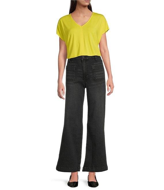 KUT from the Kloth Meg High Rise Wide Leg Patch Pocket Jeans Product Image