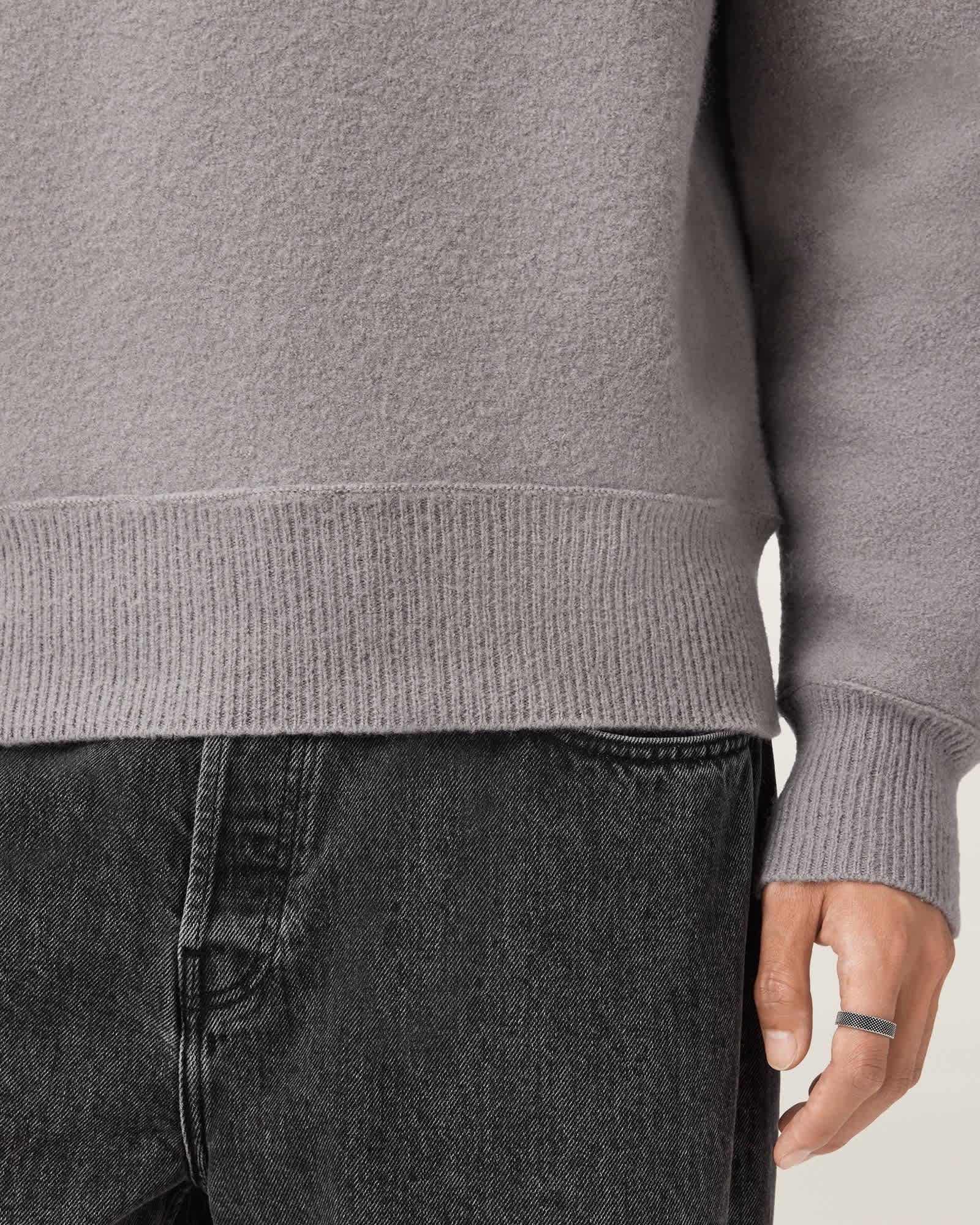 Marko Merino Wool Sweater HENGE GREY | ALLSAINTS US Product Image