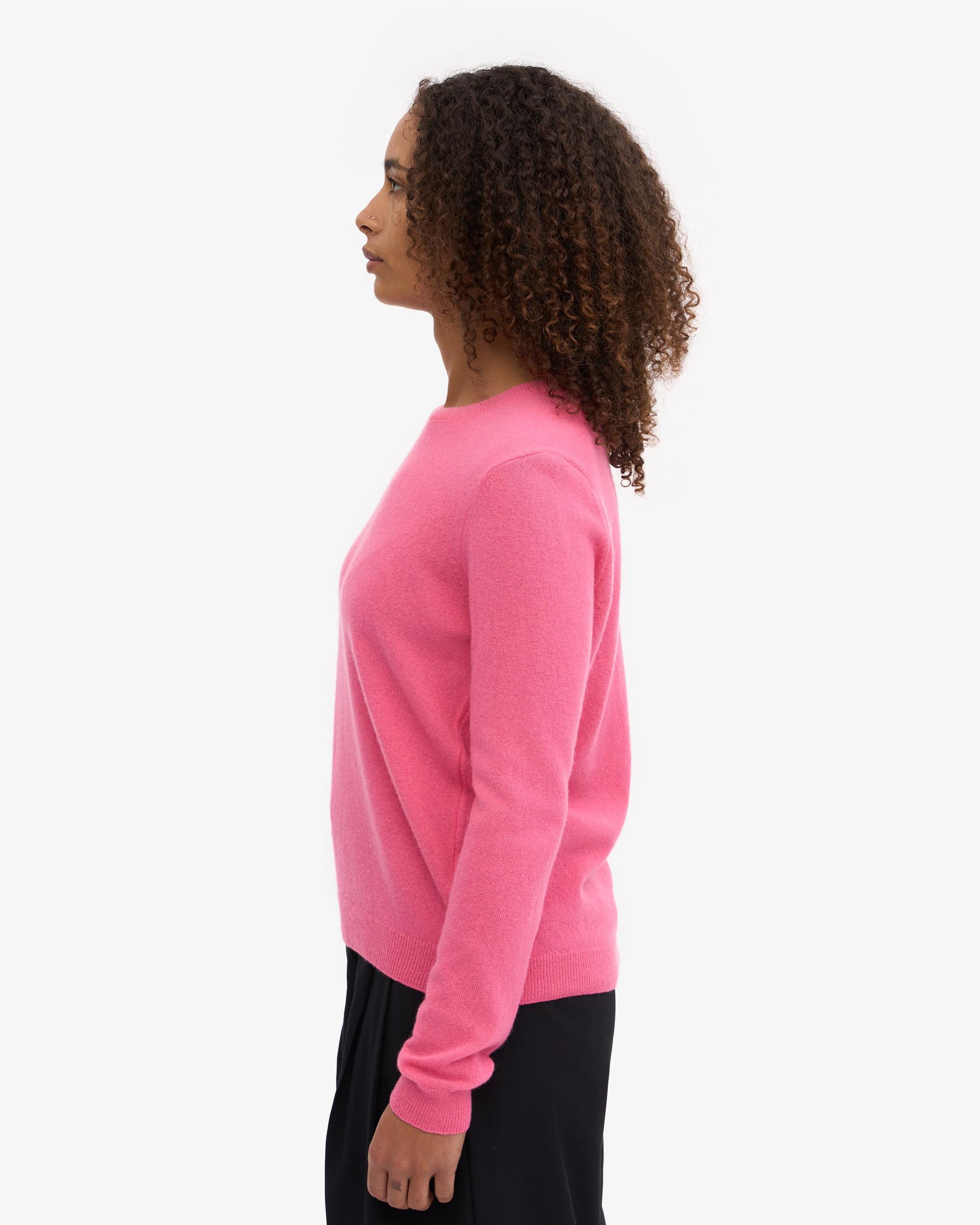 Women Light Merino Wool Crew - Bubblegum Pink Product Image
