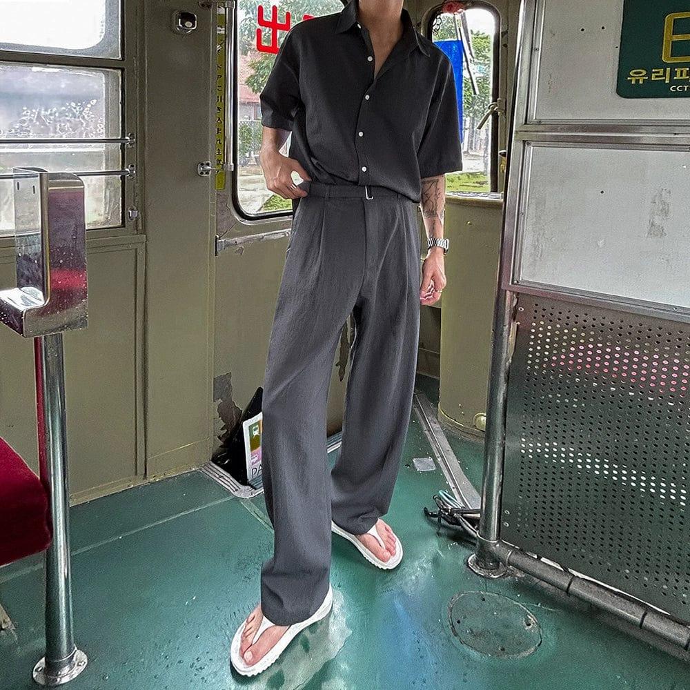 RT No. 11712 CASUAL SHIRT & PLEATED STRAIGHT PANTS Product Image