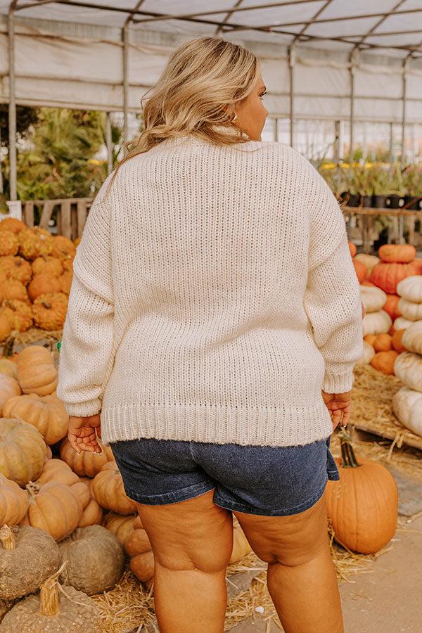 Floral Fields Knit Sweater Curves Product Image