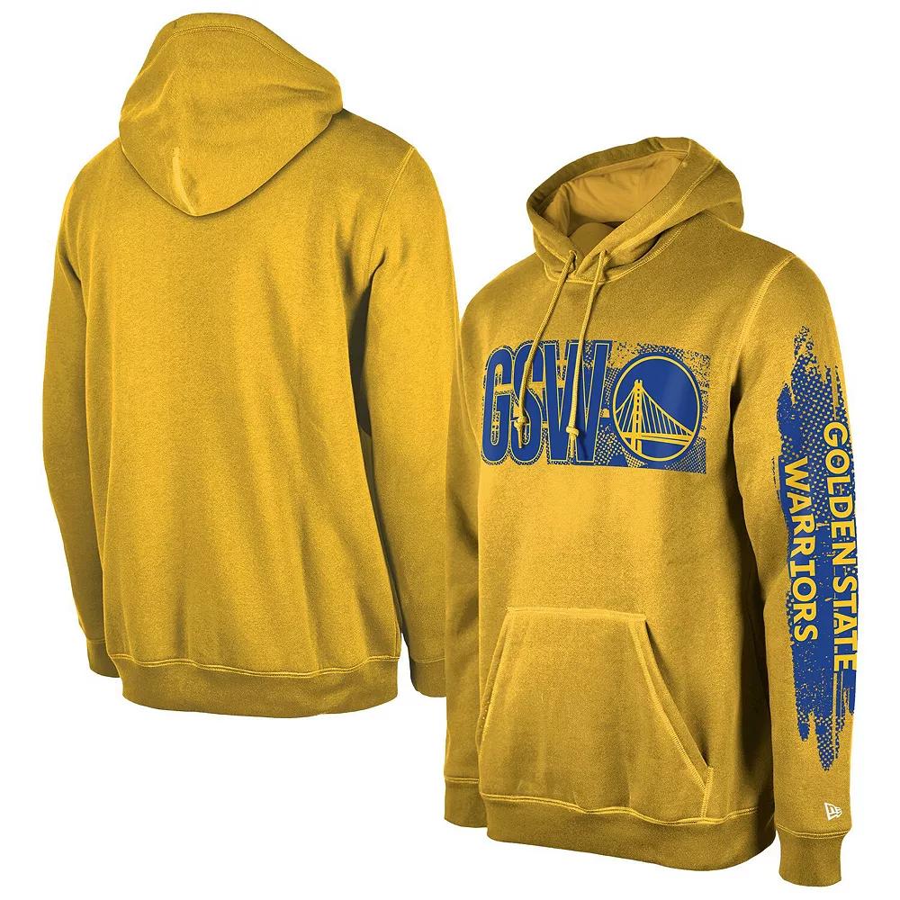 Men's New Era Golden State Warriors Gold Tip-Off Collection Pullover Hoodie, Size: Medium Product Image