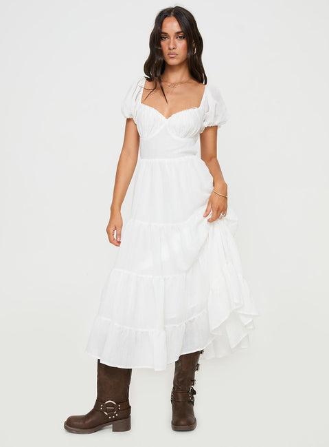 Danny Midi Dress White Product Image