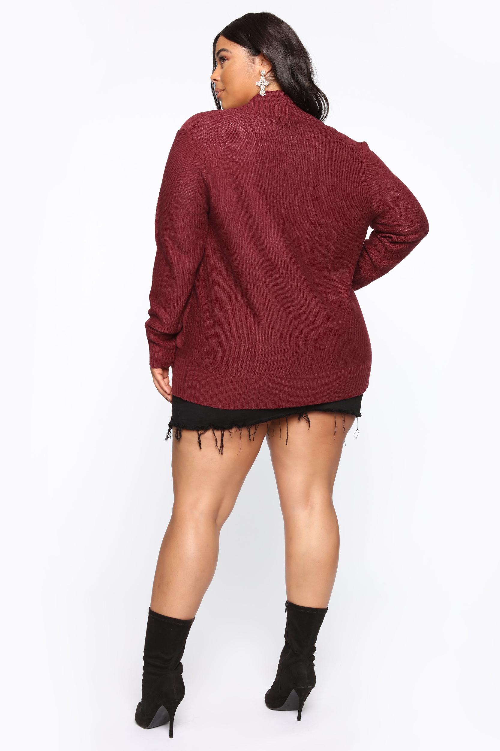 Moments After Cardigan - Burgundy Product Image