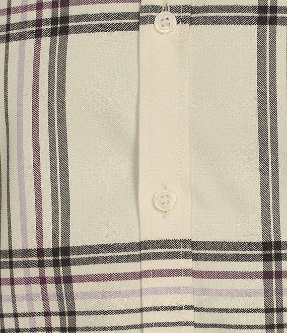 Murano Inflorescence Collection Slim Fit Plaid Long Sleeve Woven Shirt Product Image