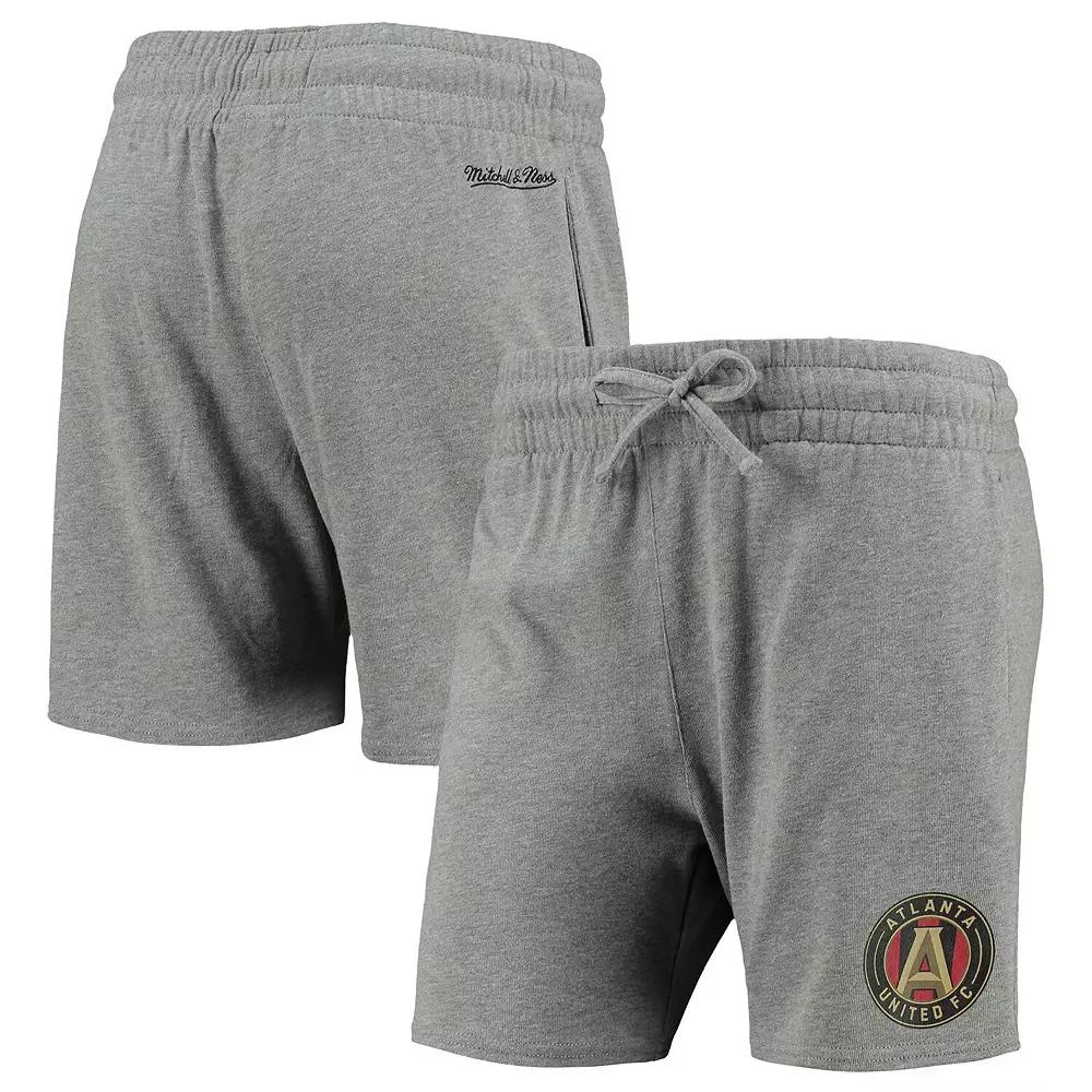 Women's Mitchell & Ness Heathered Gray Atlanta United FC Logo Shorts,  Product Image
