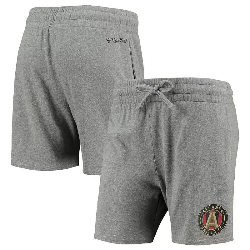 Women's Mitchell & Ness Heathered Gray Atlanta United FC Logo Shorts,  Product Image