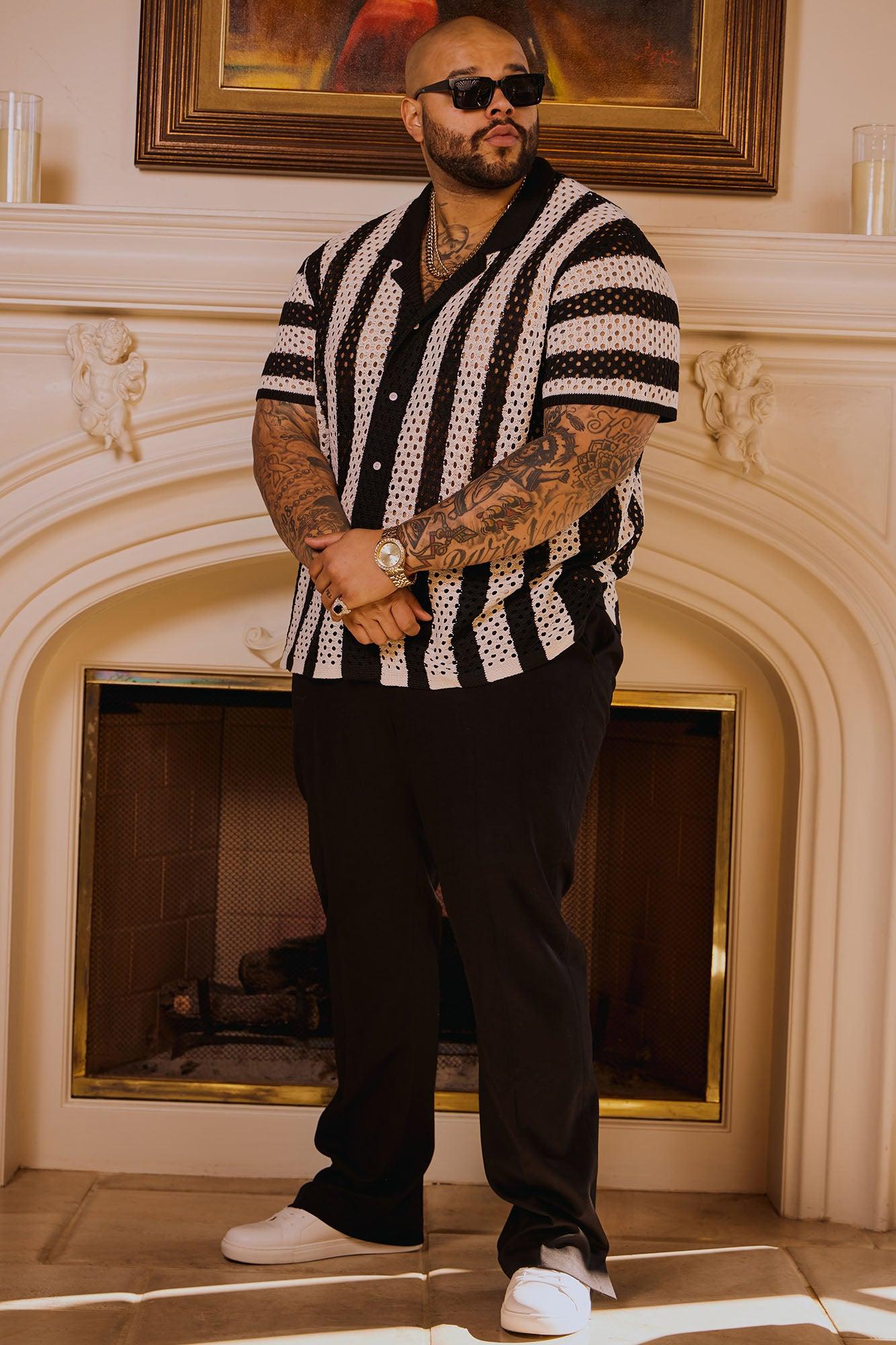 Modern Gabardine Slim Flare Slit Trouser - Black Product Image