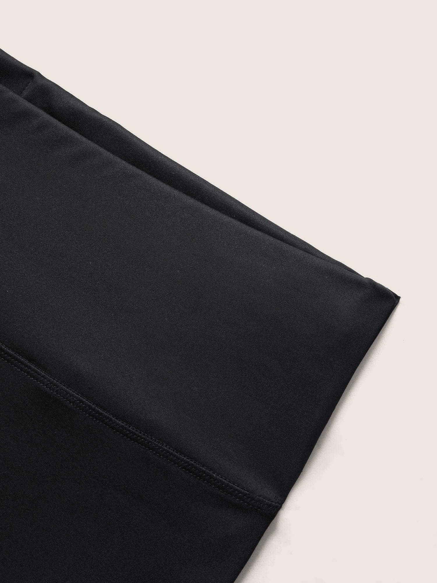 Letter Print Wideband Waist High Rise Pants Female Product Image