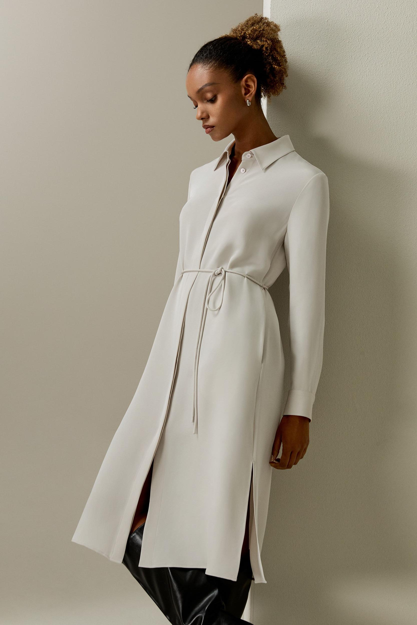 Rope Tie Plain Drape Dress Product Image