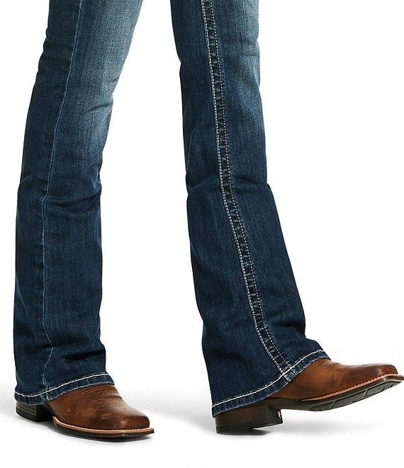 Ariat R.E.A.L Mid Rise Stretch Denim Embroidered Pocket Bootcut Jeans Product Image