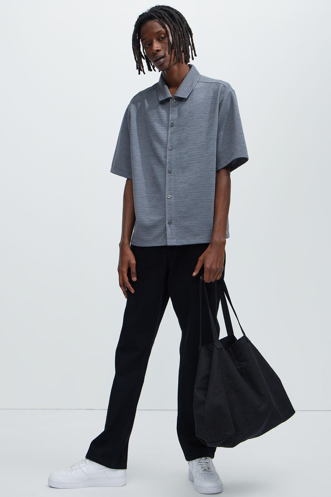 Blaze Textured Shirt - Slate Grey Product Image